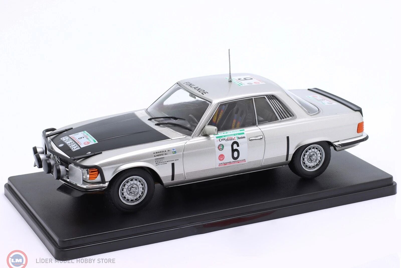 1:24 Atlas 1979 Mercedes Benz 450 SLC #6 - Winner Rallye Bandama
