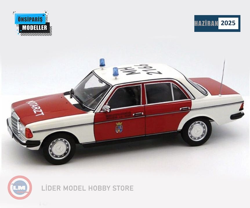 1:18 Norev 1984 Mercedes Benz 200 W123 Emergeny Ambulance