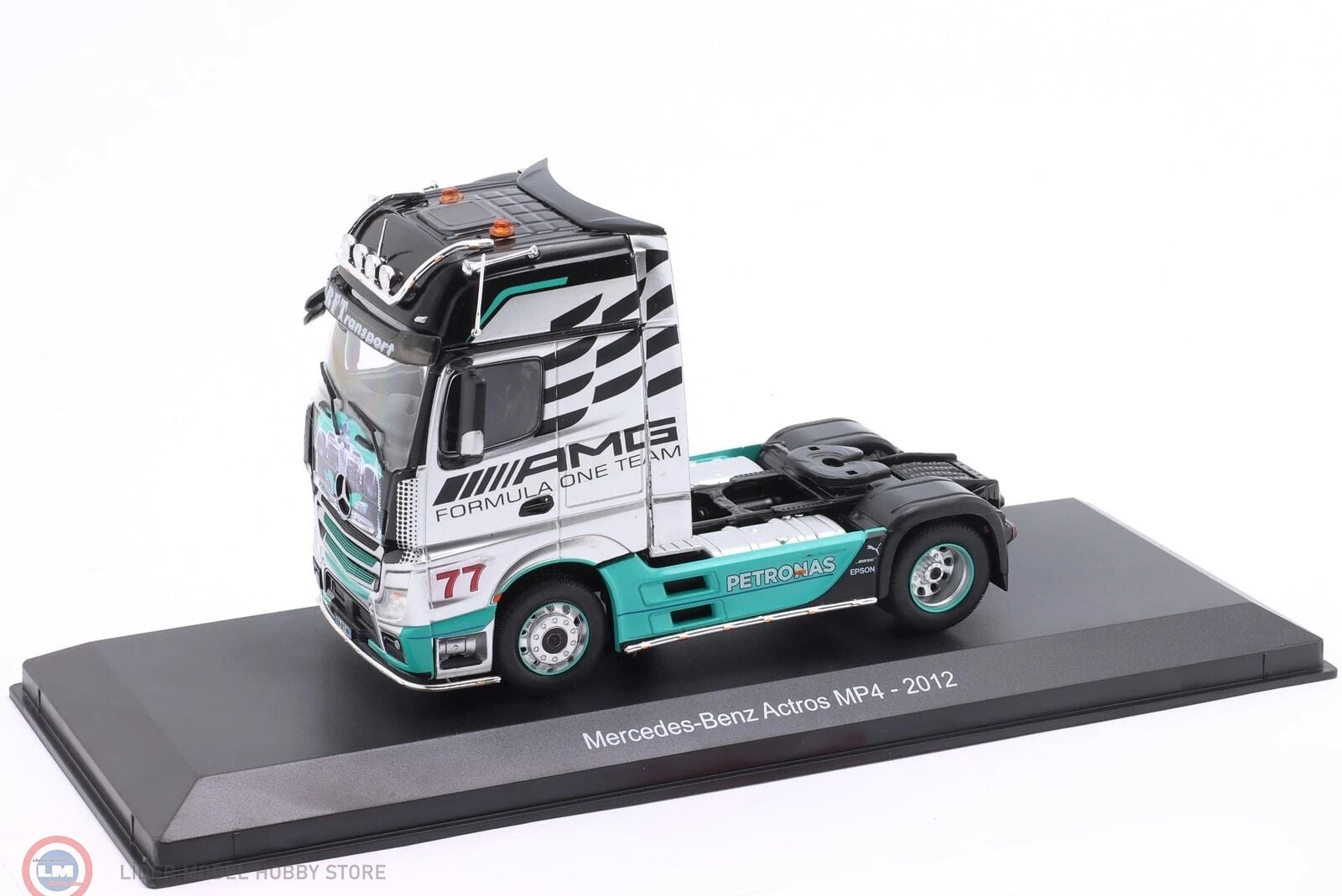 1:43 Atlas 2012 Mercedes Benz Actros MP4 Truck AMG Petronas F1 Team