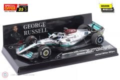 1:43 Minichamps 2022 Mercedes Benz AMG W13 #63 - GEORGE RUSSELL - BRITISH GP - Formula 1