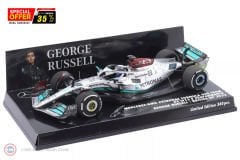 1:43 Minichamps 2022 Mercedes Benz AMG W13 #63 - GEORGE RUSSELL - BRITISH GP - Formula 1