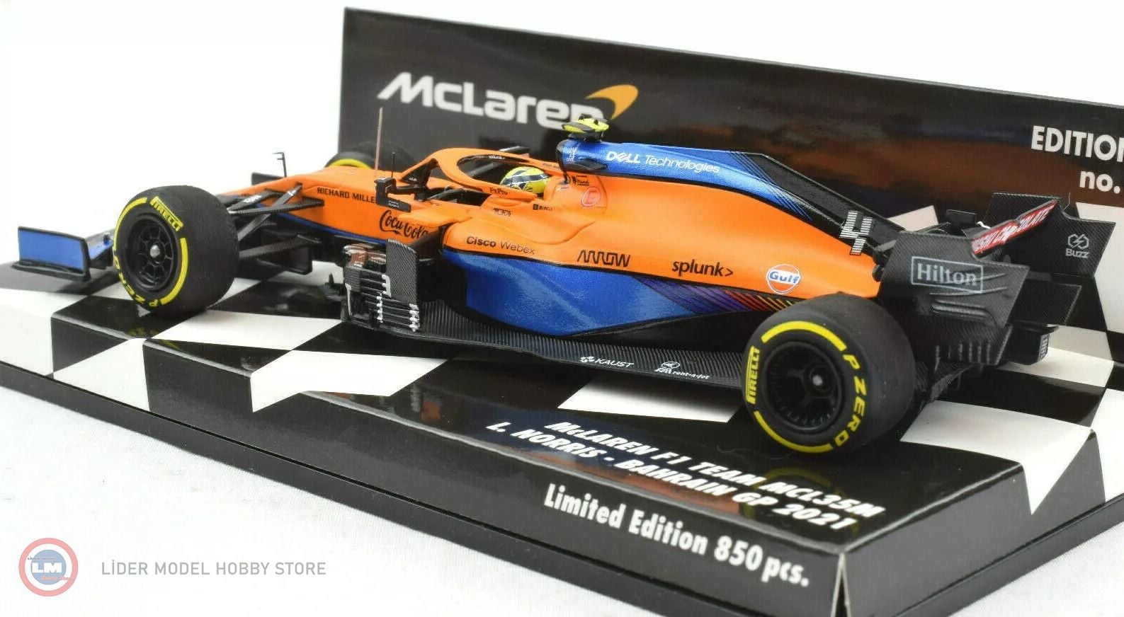 Minichamps 1:43 D. Ricciardo McLaren MCL35M #3 winnaar Italië GP