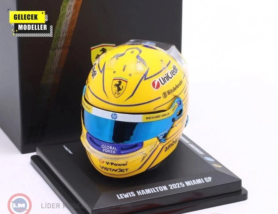 1:5 LookSmart Lewis Hamilton - Scuderia Ferrari HP - Miami GP 2025 Kask