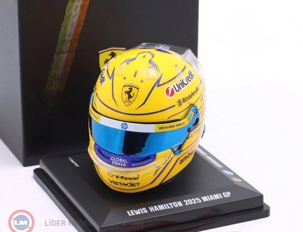 1:5 LookSmart Lewis Hamilton - Scuderia Ferrari HP - Miami GP 2025 Kask