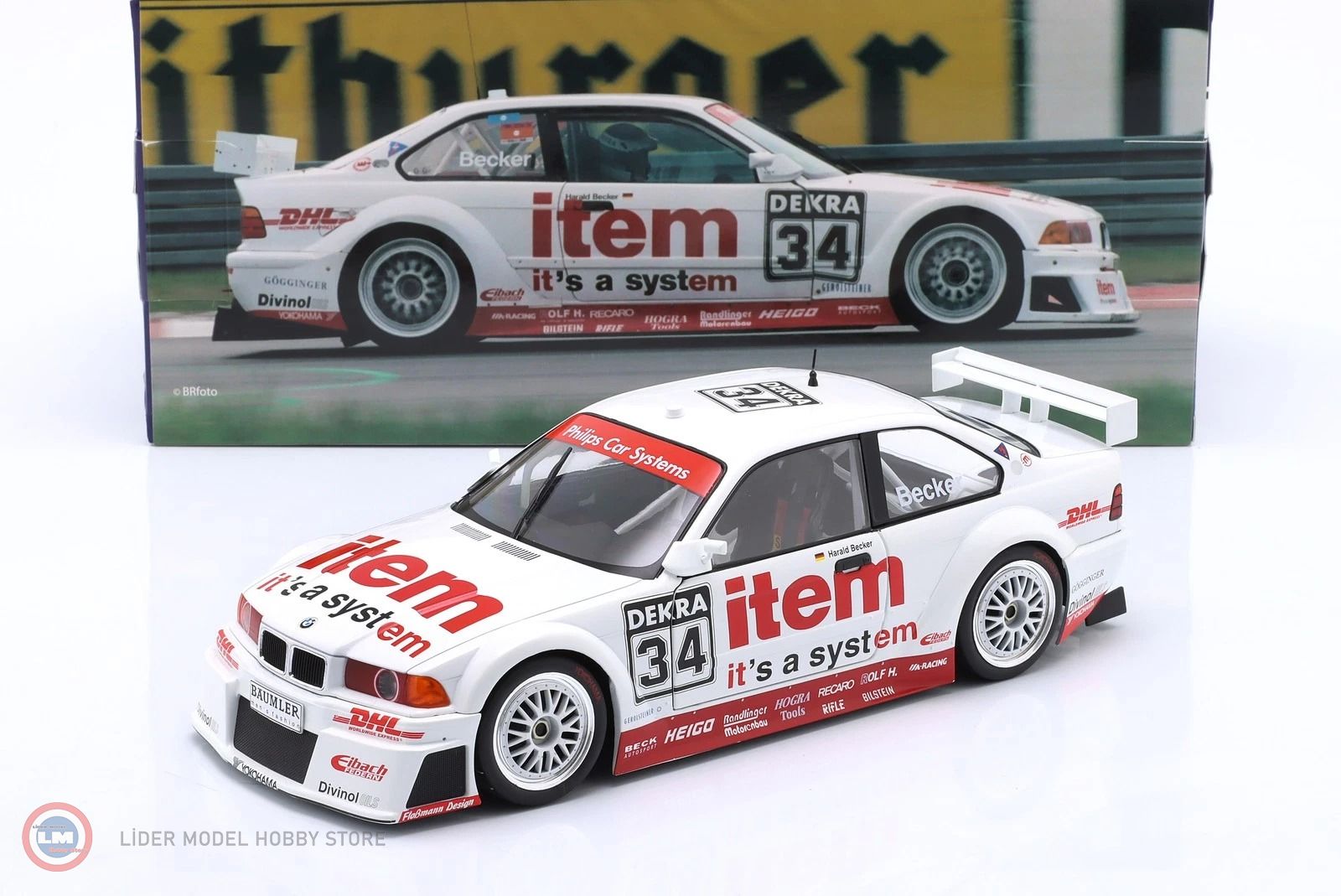 1:18 WERK83 1994 BMW 325i Coupe E36 DTM #34 DTM - Harald Becker