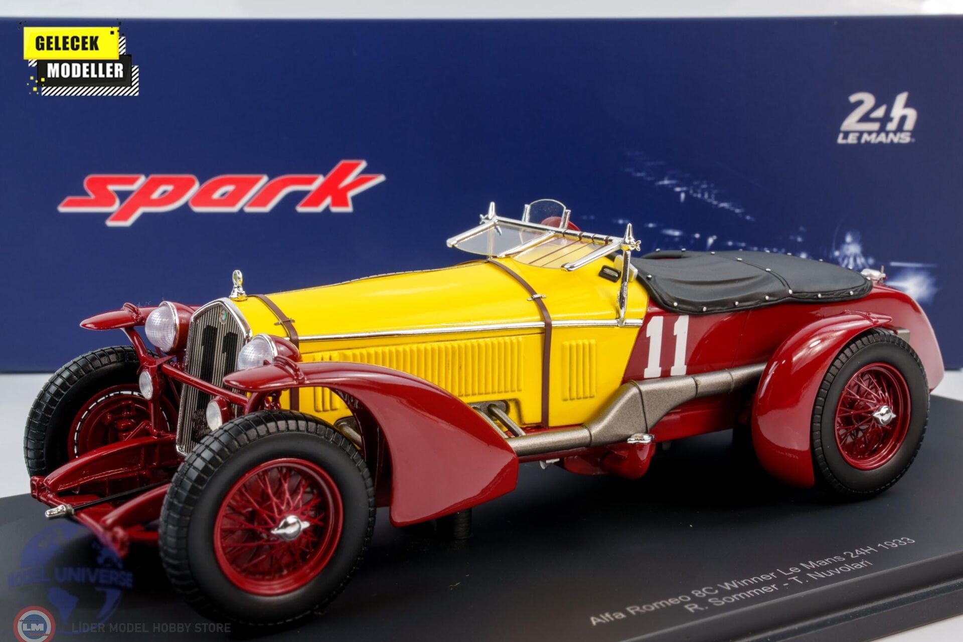 1:18 Spark Alfa Romeo 8C #11 Winner 24H Le 1933