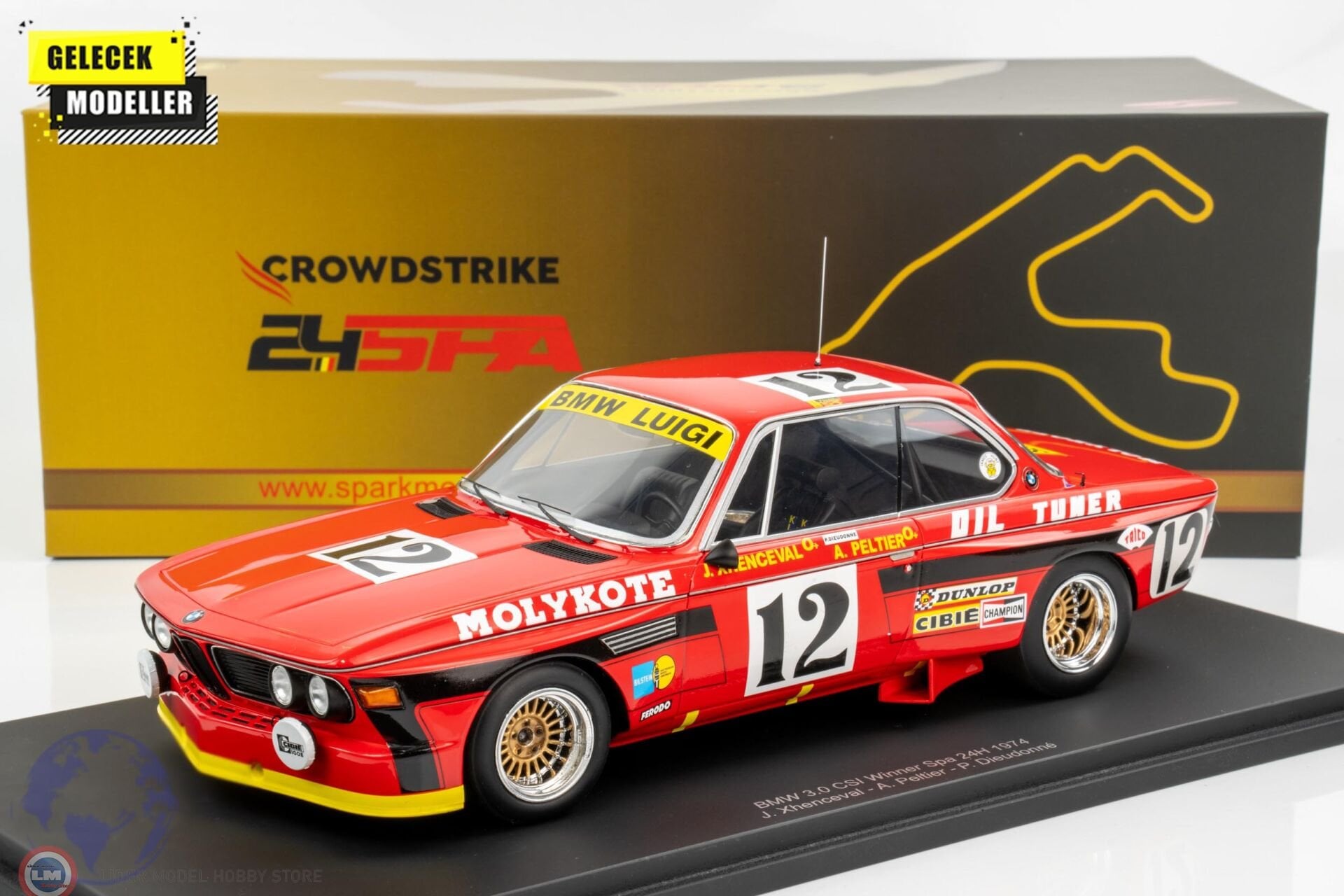 1:18 Spark BMW 3.0CSi #12 Winner 24H Spa 1974