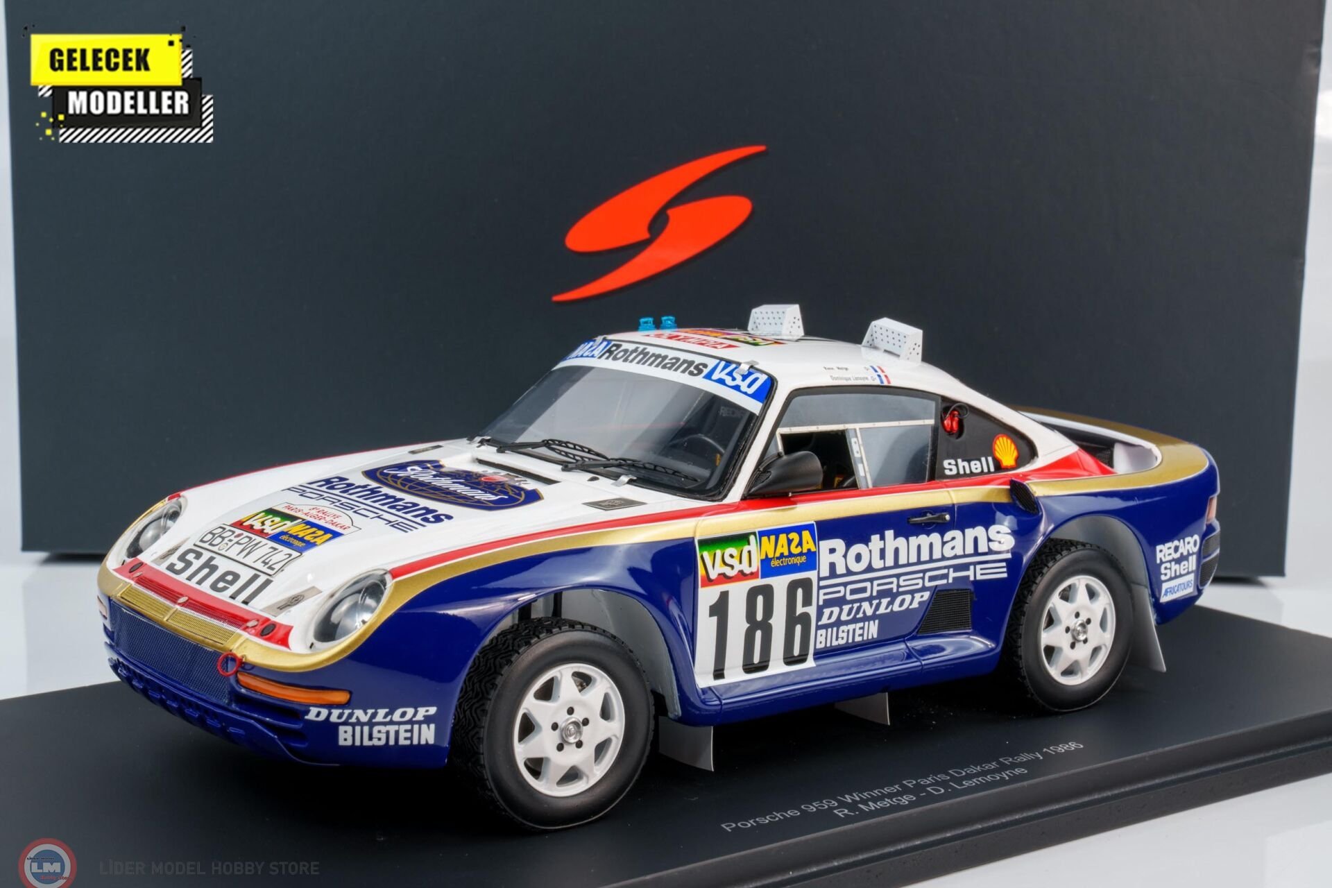 1:18 Spark Porsche 959 #186 Winner Paris 1986