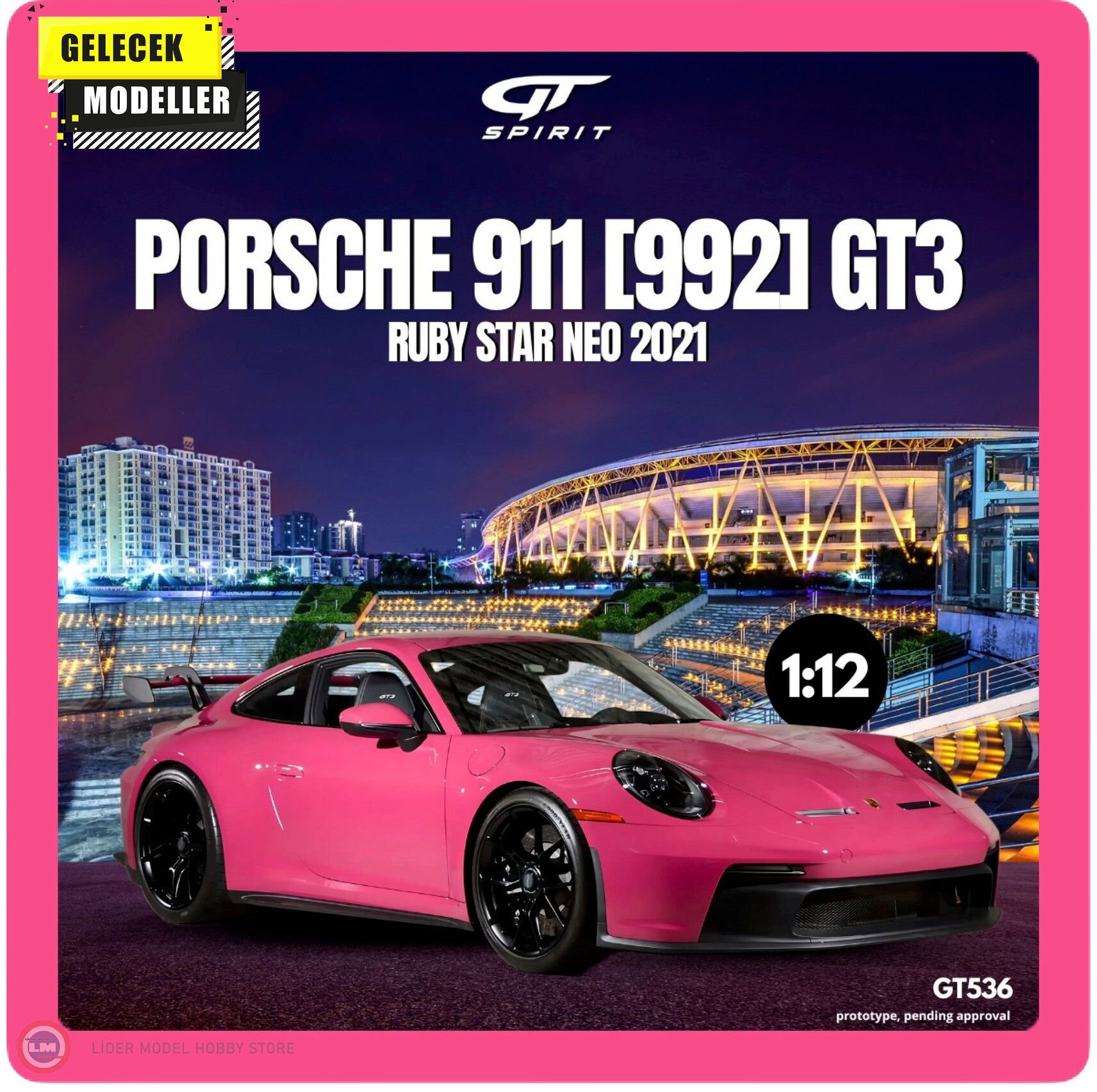 1:12 GT Spirit 2021 Porsche 911 992 GT3 Ruby Star Neo