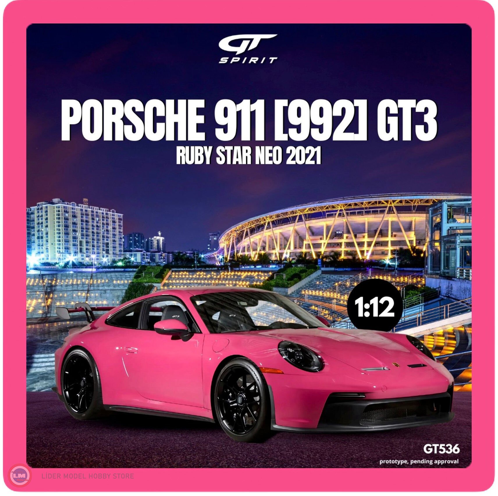 1:12 GT Spirit 2021 Porsche 911 992 GT3 Ruby Star Neo