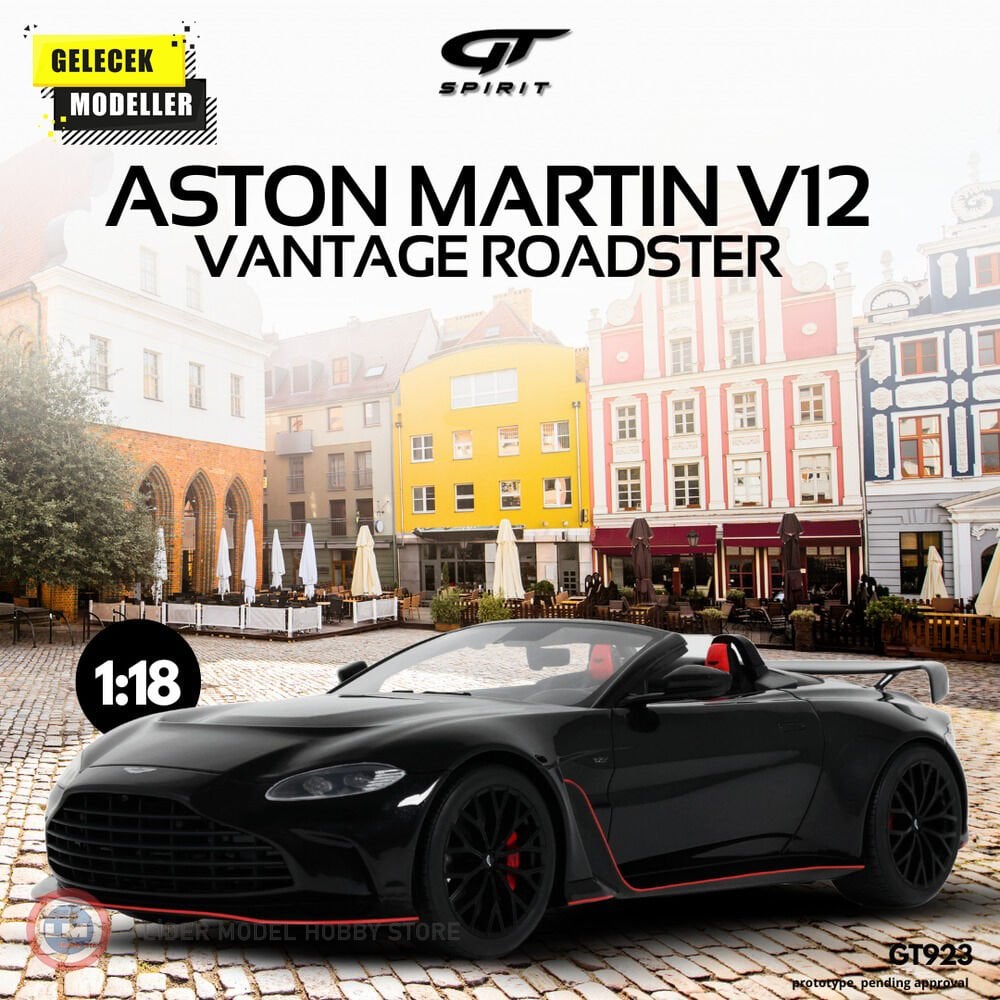 1:18 GT Spirit 2023 Aston Martin V12 Vantage - Roadster Onyx Black