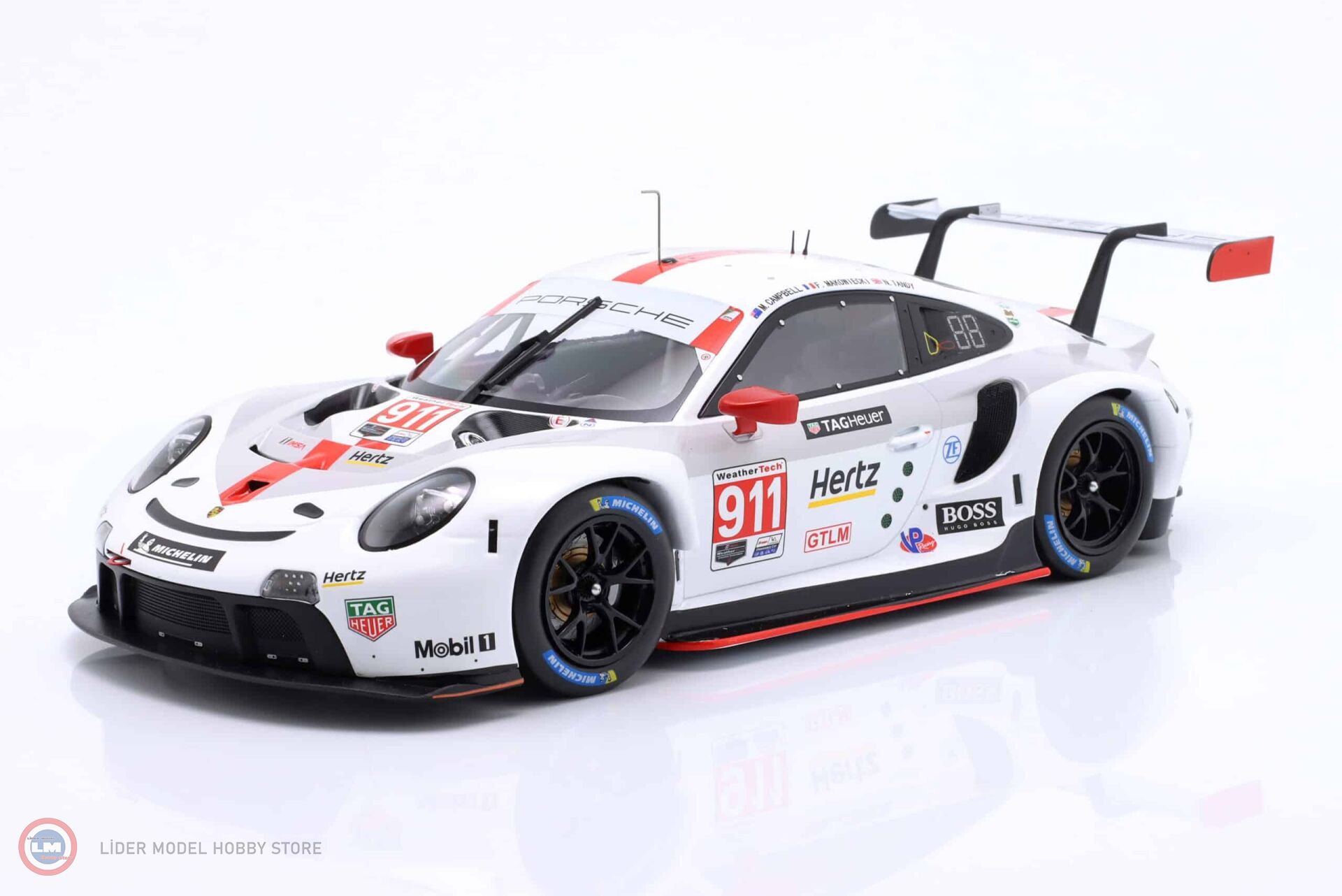 1:18 IXO 2020 Porsche 911 991-2 RSR Team No911 2nd GTLM 24h Daytona Earl Bamber Mathieu Jaminet Laurens Vanthoor