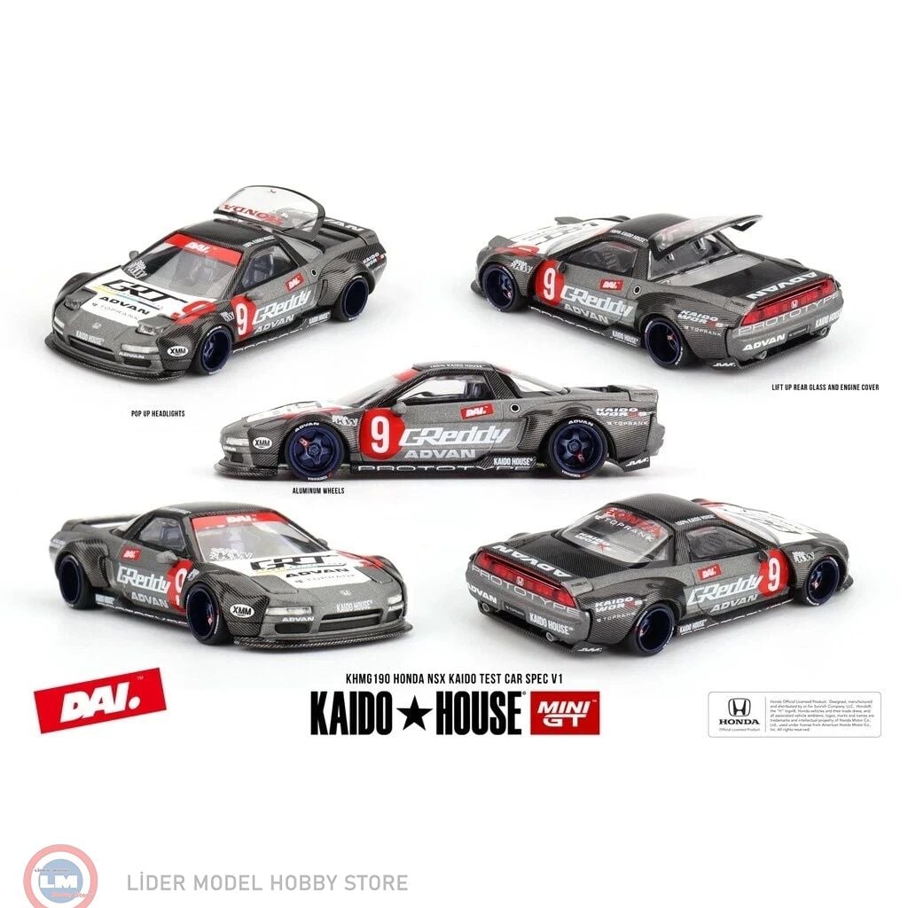 1:64 Mini GT Honda NSX #9 Kaido Test Car Spec V1