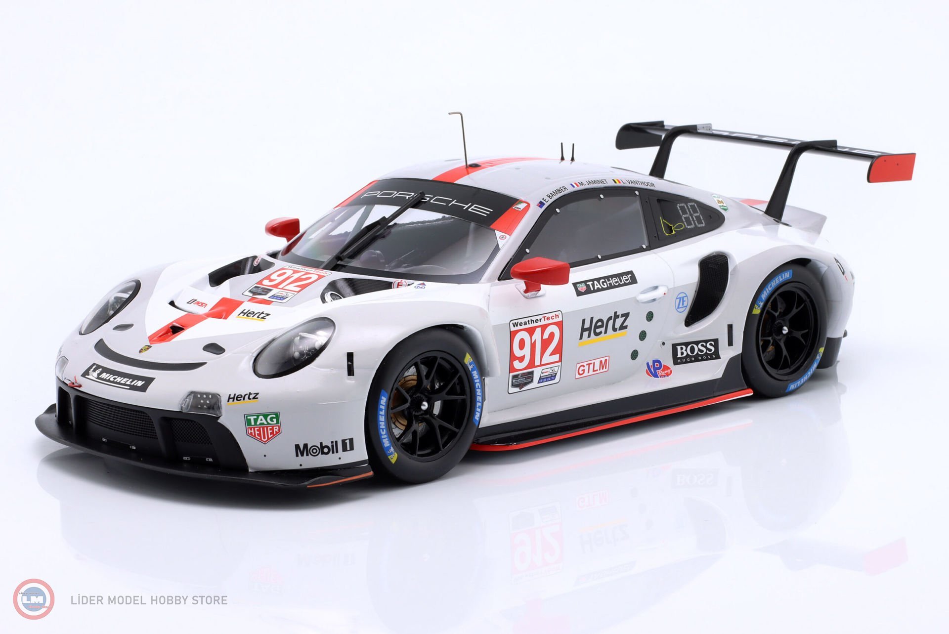 1:18 IXO 2020 Porsche 991 RSR #912 2nd GTLM-Klasse 24h Daytona