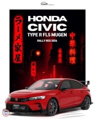 1:18 OTTO 2024 Honda Civic Type R FL5 Mugen Rally Red