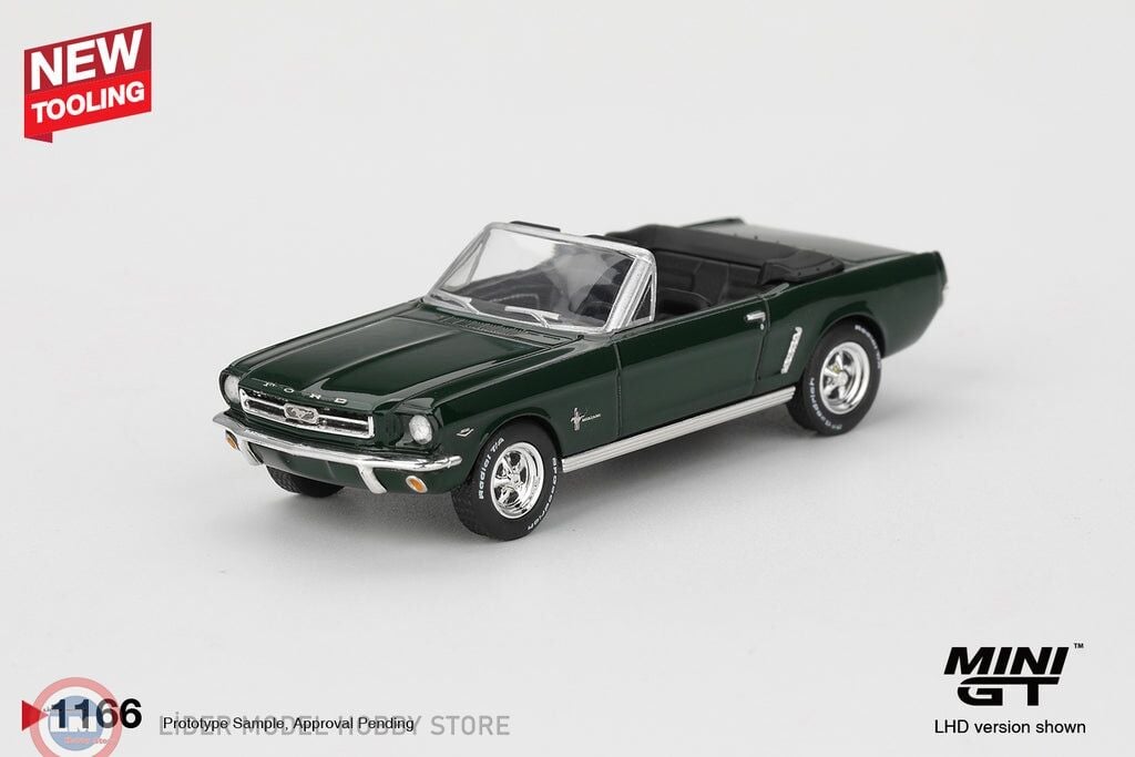 1:64 Mini GT 1964 Ford MUSTANG CONVERTIBLE HIGHLAND GREEN