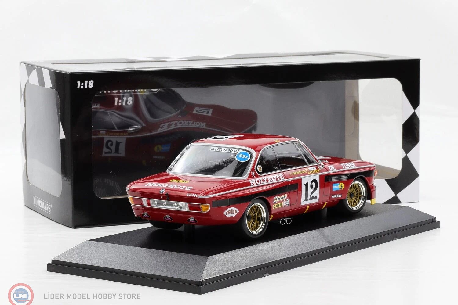 Miniature FLY CAR MODELS BMW 3.0 CSL N°V2002 - Zandvoort 1974, Pilote H. Vermeulen
