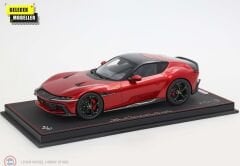 1:18 BBR 2024 Ferrari 12Cilindri Coupe - Rosso Imola black rims & Showcase