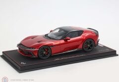 1:18 BBR 2024 Ferrari 12Cilindri Coupe - Rosso Imola black rims & Showcase