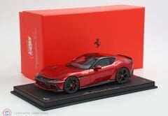 1:18 BBR 2024 Ferrari 12Cilindri Coupe - Rosso Imola black rims & Showcase