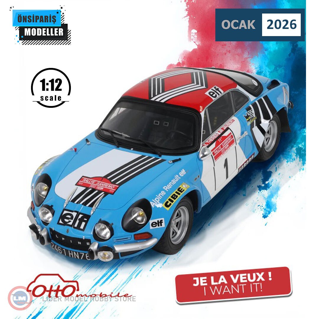1:12 1973 Renault Alpine A110 1800 No1 Winner Rally Sanremo