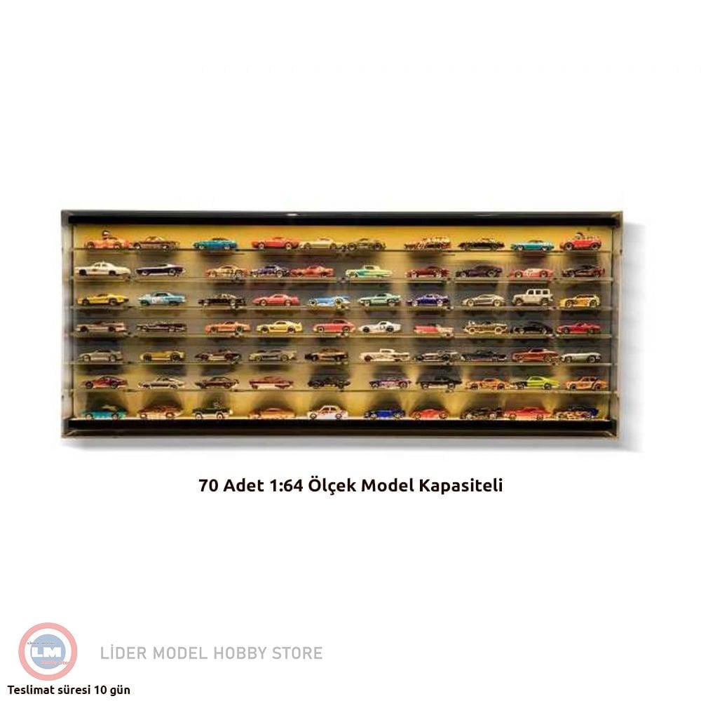 Atlantic 1:64 Ölçekli Işıklı Sergileme Ünitesi Showcase (70 Adet Model Kapasiteli)