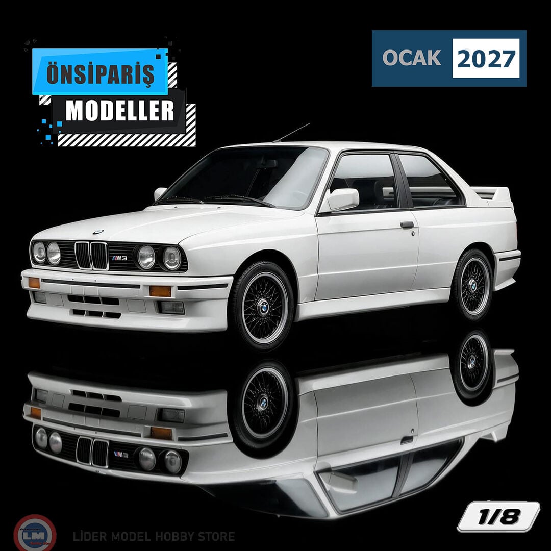 1:8 IXO BMW M3 E30 1987 White – Model Kit