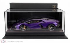 1:18 MR Collection 2023 Lamborghini Revuelto Hybrid Viola Pasifae with Yellow Livery