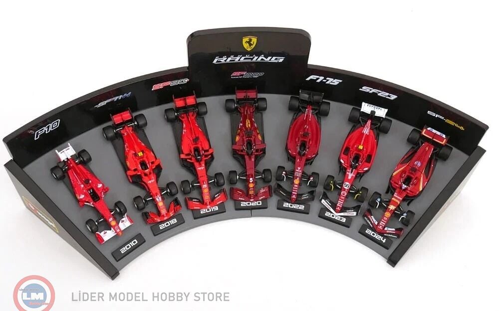 1:43 Burago 2019 Ferrari SET F1 7li Set -  TEAM SCUDERIA FERRARI