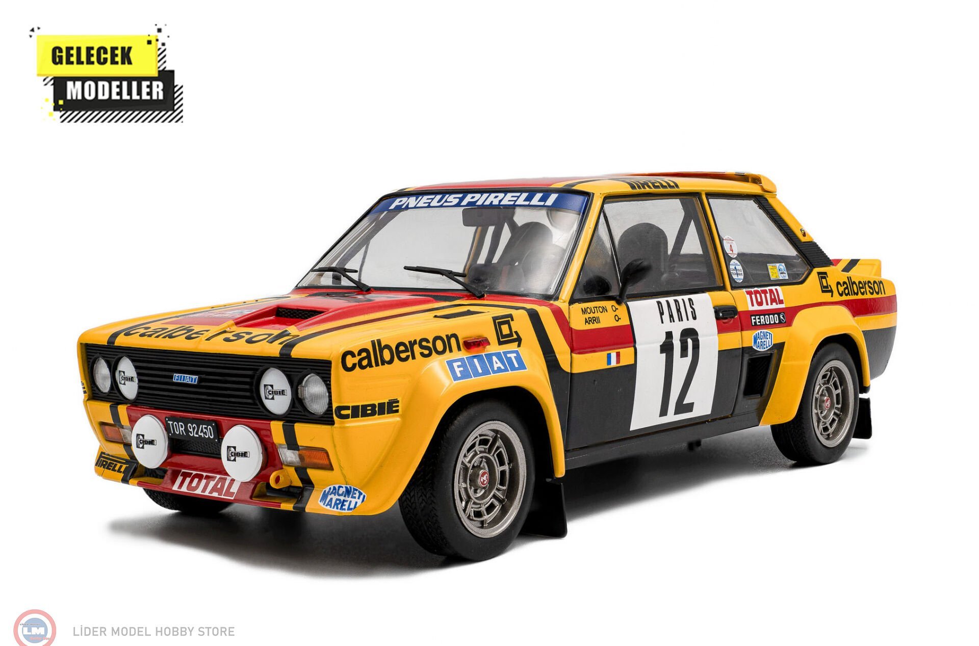 1:18 Solido Fiat 131 ABARTH #12 gelb Rally De Monte Carlo 1980