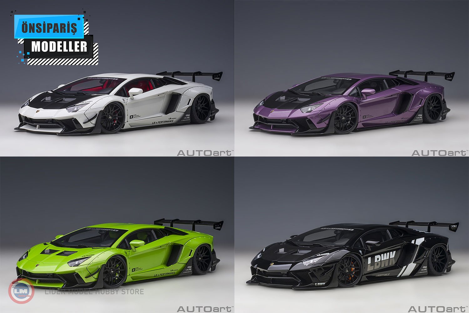 Autoart - 1:18 Autoart Liberty Walk LB Works Lamborghini Aventador