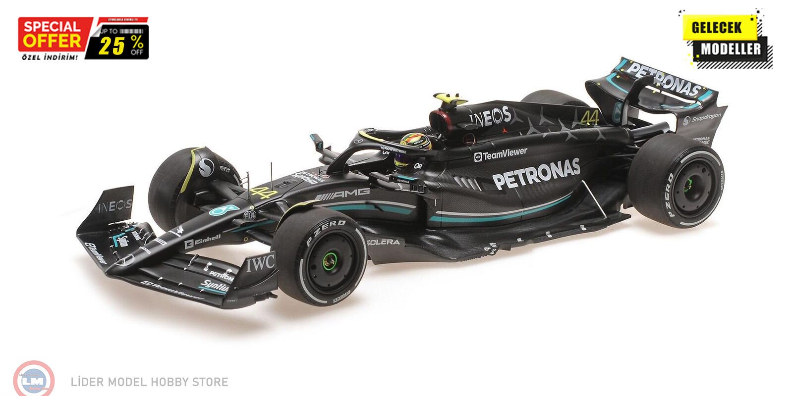 1:18 Minichamps 2023 Mercedes Benz AMG  #44 PETRONAS FORMULA ONE TEAM F1 W14 - LEWIS HAMILTON