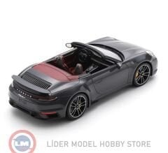 1:18 Schuco 2022 Porsche 911 (992) Turbo S Cabriolet - Agate Grey