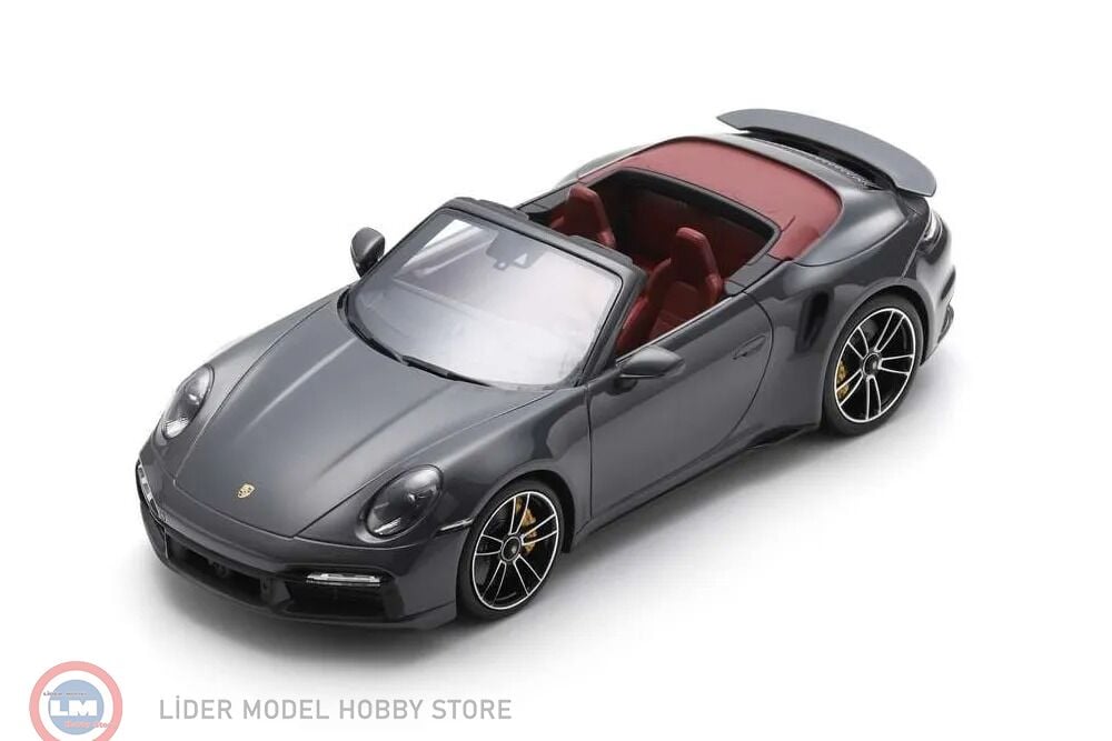 1:18 Schuco 2022 Porsche 911 (992) Turbo S Cabriolet - Agate Grey