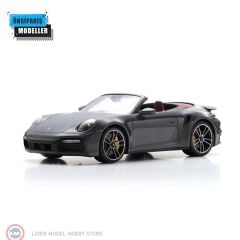1:18 Schuco 2022 Porsche 911 (992) Turbo S Cabriolet - Agate Grey