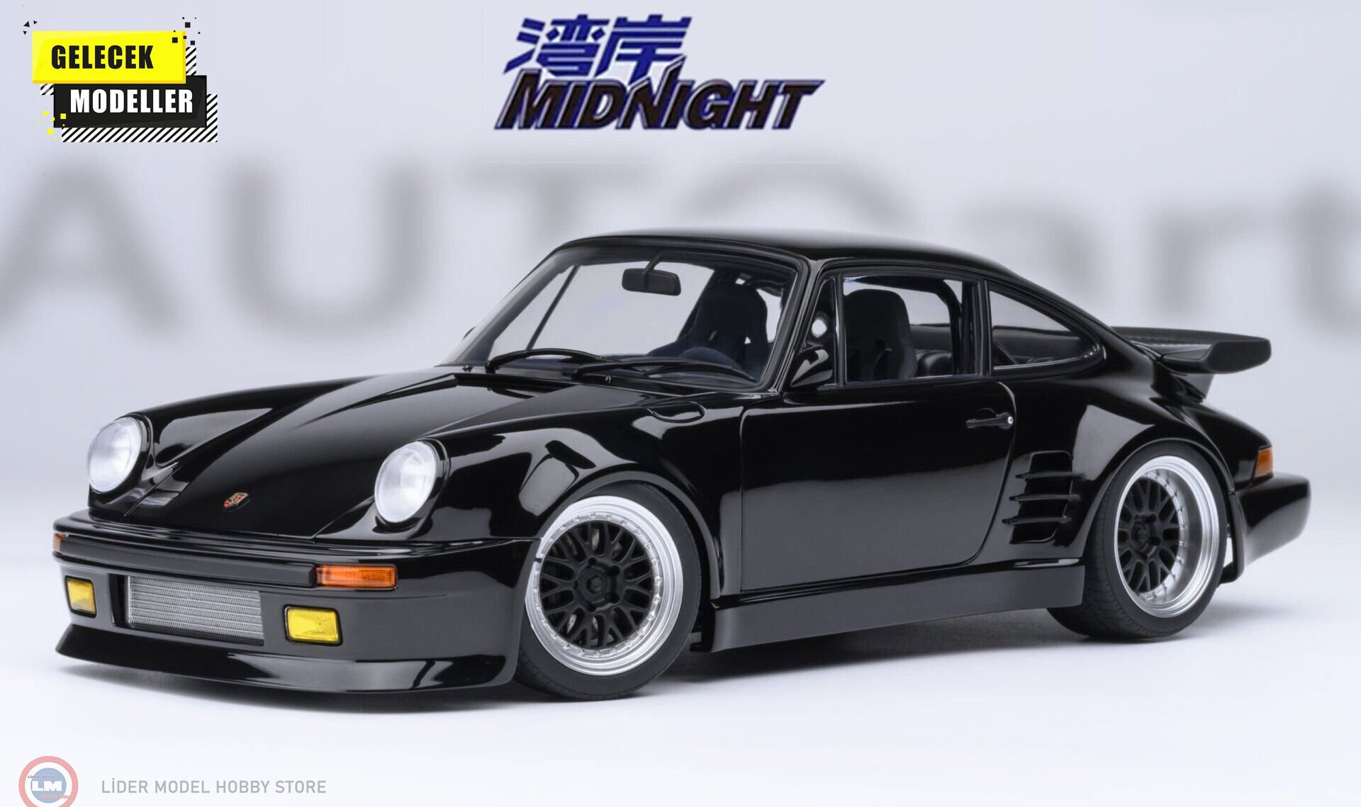 1:18 Autoart 1986 Porsche 911 (930) Turbo Wangan Midnight BLACKBIRD