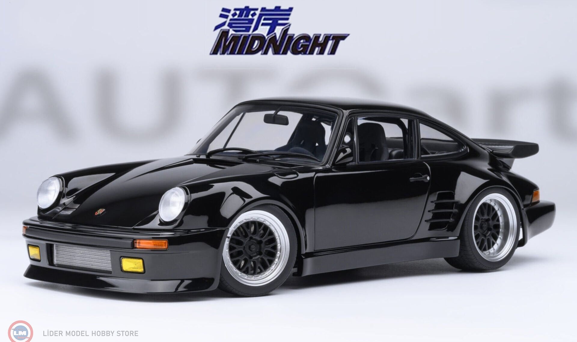 1:18 Autoart 1986 Porsche 911 (930) Turbo Wangan Midnight BLACKBIRD