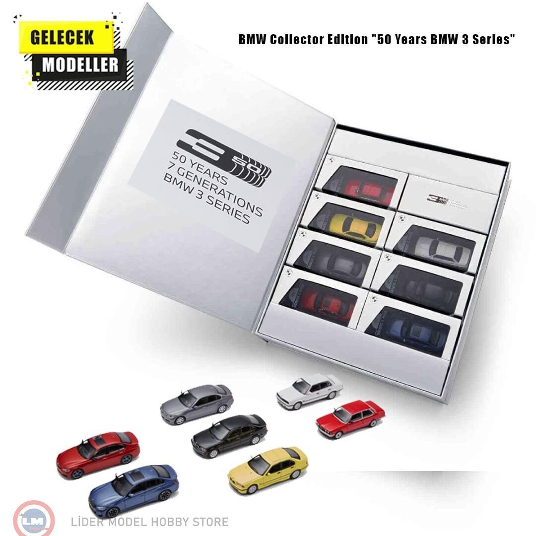 1:64 Minichamps BMW Collector Edition '' 50 Years BMW 3 Series '' - including 7 Models
