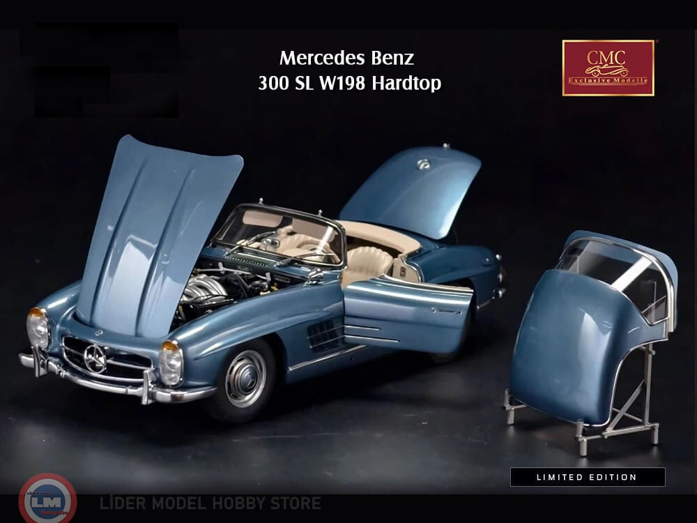 1:18 CMC 1954 Mercedes Benz 300 SL W198 Hardtop Blue