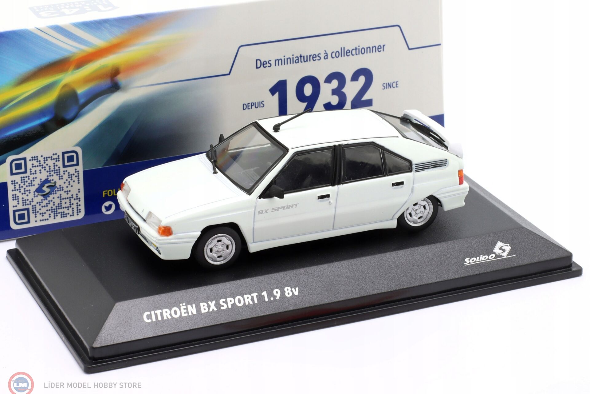 1:43 Solido 1985 Citroen BX Sport - white