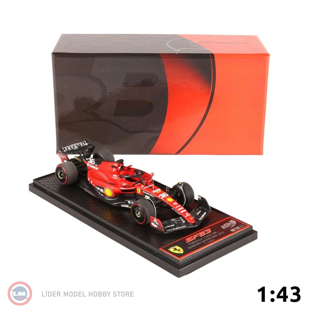 1:43 BBR 2023 Ferrari F1 SF-23 Team Scuderia #16 Bahrain GP Charles Leclerc