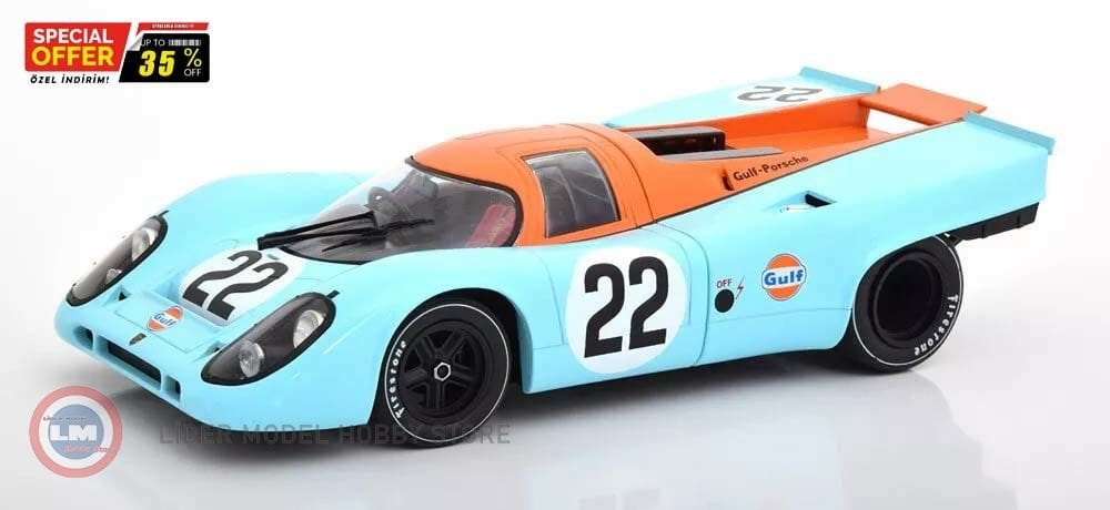 1:18 CMR 1970 Porsche 917K #22, 24h Le Mans 1970 Gulf HobbsHailwood