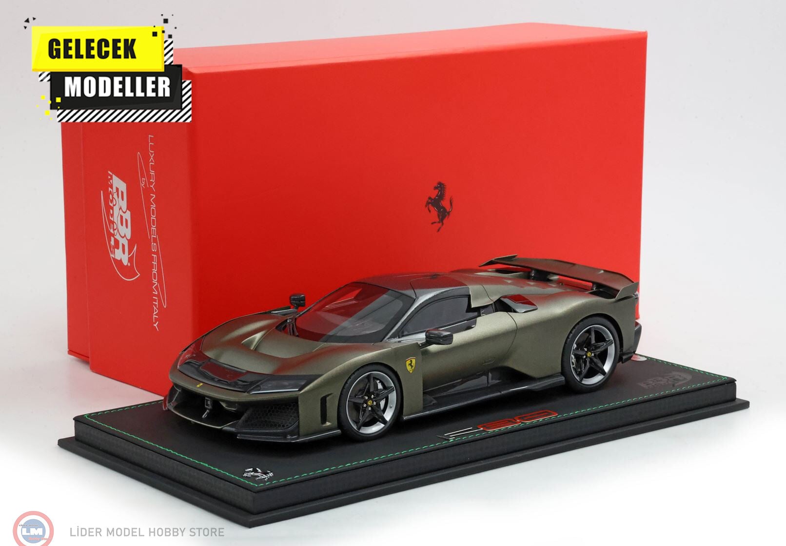 1:18 BBR 2024 Ferrari F80 carbon optional Verde Masoni Opaco
