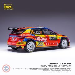 1:18 IXO 2024 Skoda Fabia Rallye 2, #25 Rally Monte Carlo