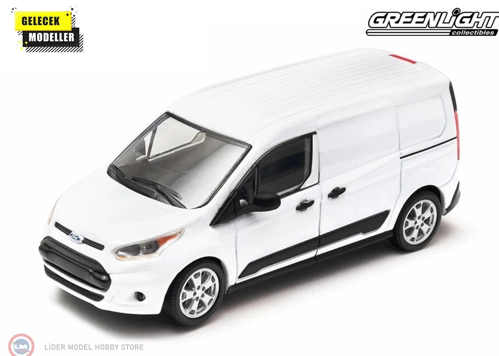 1:43 Greenlight 2014 Ford Transit Connect (V408) - White