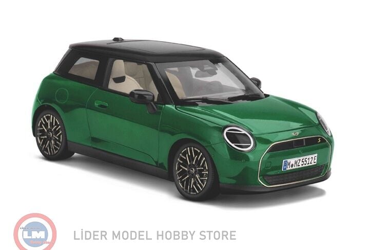 1:18 Minichamps 2023 Mini Cooper SE-  British Racing Green