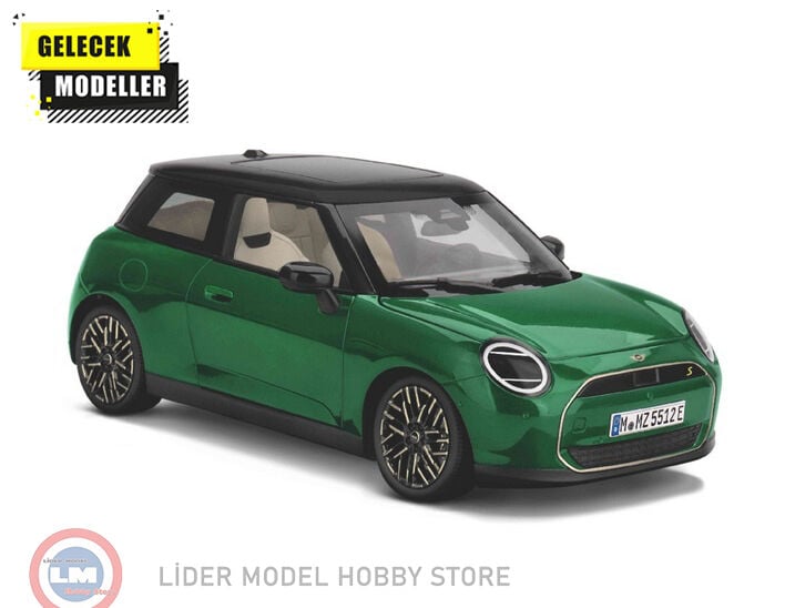 1:18 Minichamps 2023 Mini Cooper SE-  British Racing Green