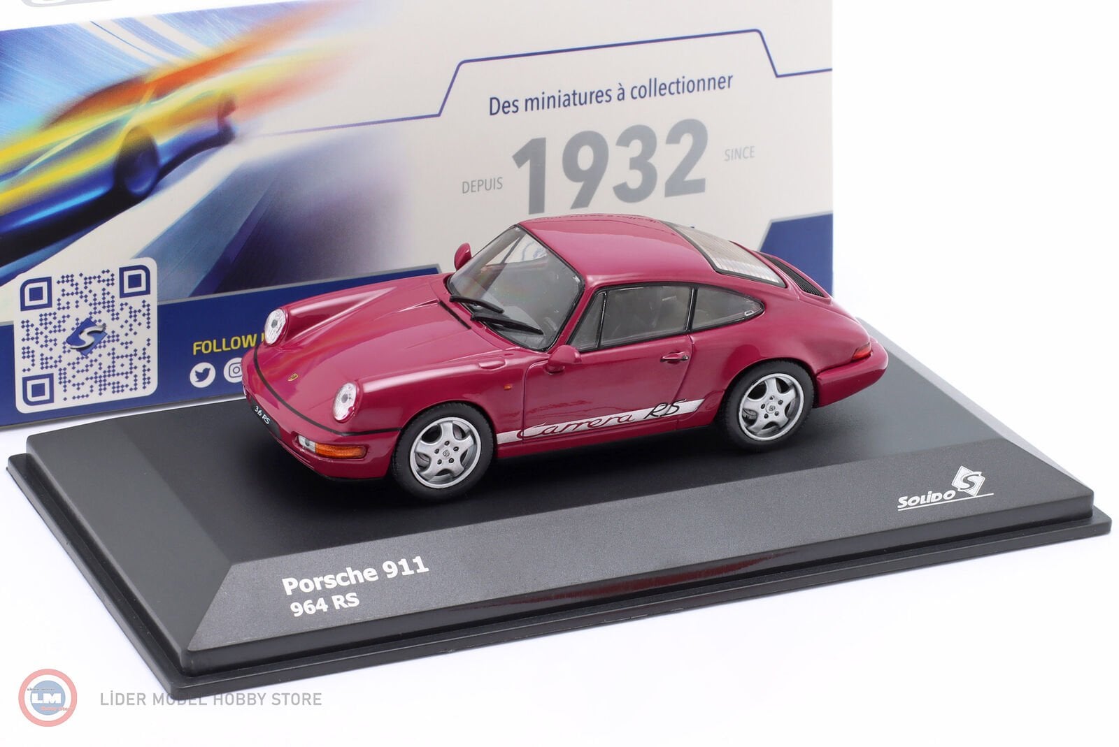 1:43 Solido 1992 Porsche 911 (964) Carrera RS