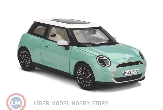 1:18 Minichamps 2023 Mini Cooper SE - Ocean Wave Green