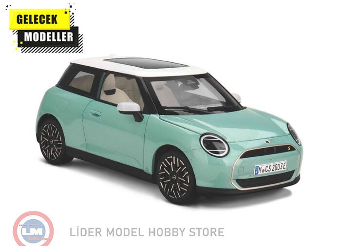 1:18 Minichamps 2023 Mini Cooper SE - Ocean Wave Green